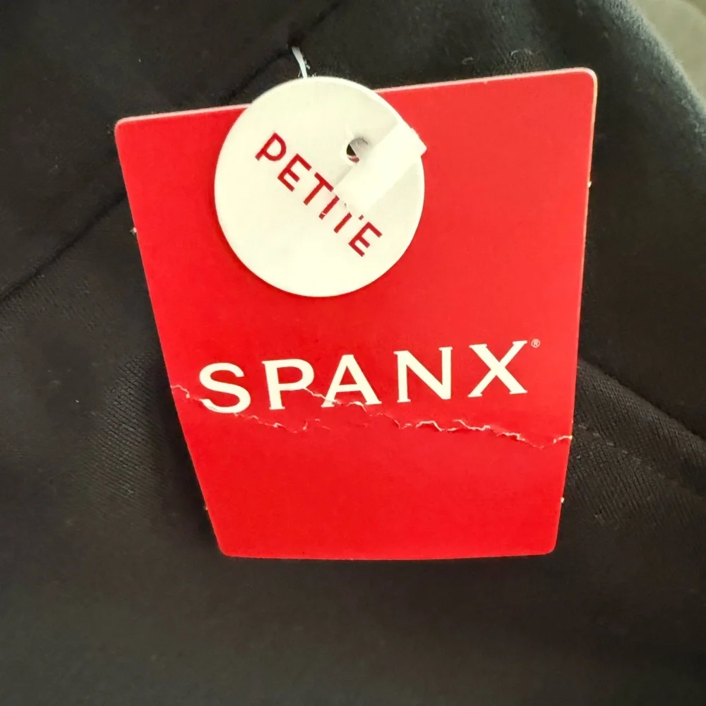 Spanx Petite The Perfect Fit Ponte Wide Leg High Rise Pants Black Size Small - Picture 4 of 7